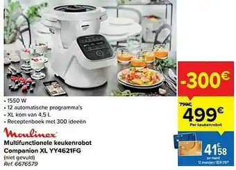 Carrefour Moulinex multifunctionele keukenrobot companion xl yy4621fg aanbieding