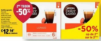 Koffiecapsules nescafé - dolce gusto lungo