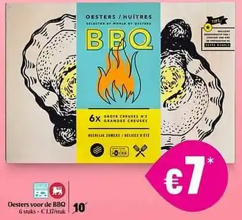 Delhaize Oesters voor de bbq aanbieding