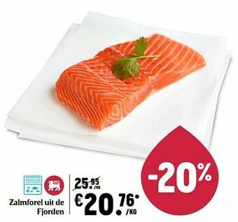 Delhaize Zalmforel uit de fjorden aanbieding