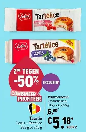 Delhaize Taartje lotus - tartélice aanbieding