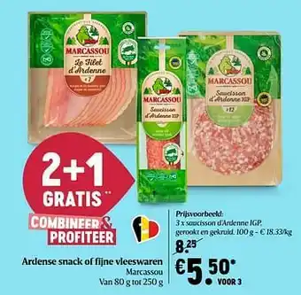 Saucisson d`ardenne igp gerookt en gekruid