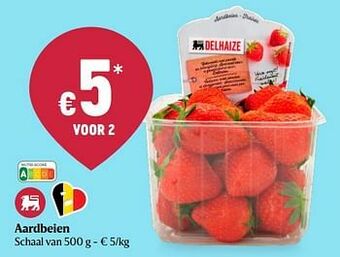 Delhaize Aardbeien aanbieding