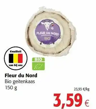 Colruyt Fleur du nord bio geitenkaas aanbieding