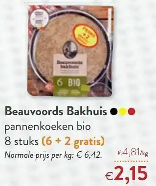 OKay Beauvoords bakhuis pannenkoeken bio aanbieding