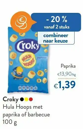 Croky hula hoops met paprika