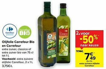 Carrefour Extra zuivere olijfolie carrefour aanbieding