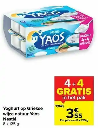 Yoghurt op griekse wijze natuur yaos nestlé