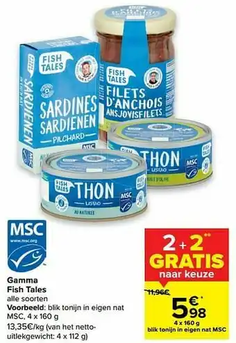 Carrefour Blik tonijn in eigen nat msc aanbieding