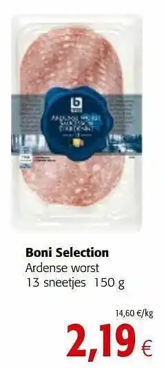 Colruyt Boni selection ardense worst aanbieding