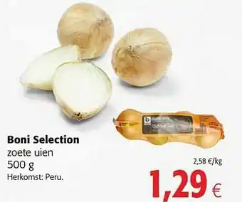 Colruyt Boni selection zoete uien aanbieding