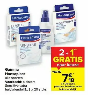 Carrefour Pleisters sensitive extra huidvriendelijk aanbieding