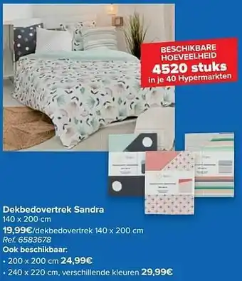 Carrefour Dekbedovertrek sandra aanbieding