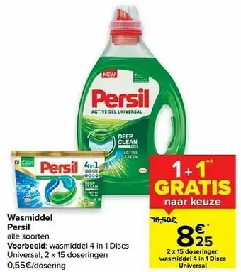 Carrefour Wasmiddel 4 in 1 discs universal aanbieding