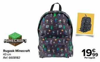 Carrefour Rugzak minecraft aanbieding