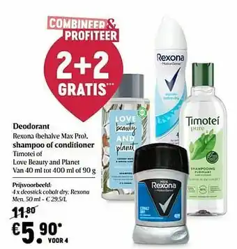 Delhaize Deostick cobalt dry rexona men aanbieding