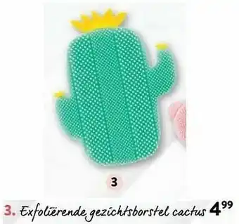 Exfoliërende gezichtsborstel cactus