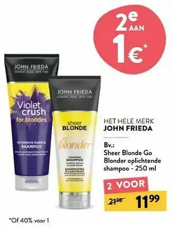 Di Sheer blonde go blonder oplichtende shampoo aanbieding