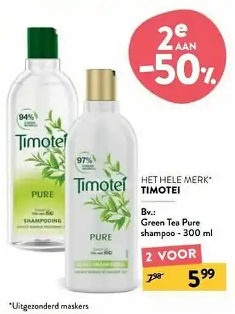 Di Green tea pure shampoo aanbieding