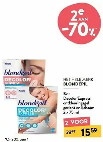 Di Decolor’express ontkleuringsgel gezicht en lichaam aanbieding