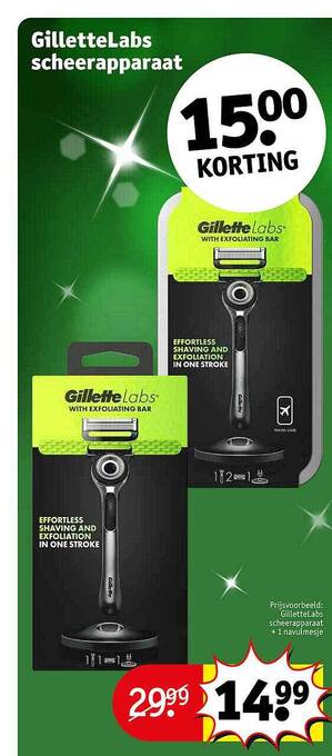 Kruidvat Gillettelabs scheerapparaat aanbieding