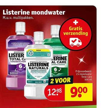 Kruidvat Listerine mondwater aanbieding