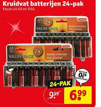 Kruidvat Kruidvat batterijen 24-pak aanbieding