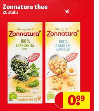 Kruidvat Zonnatura thee aanbieding