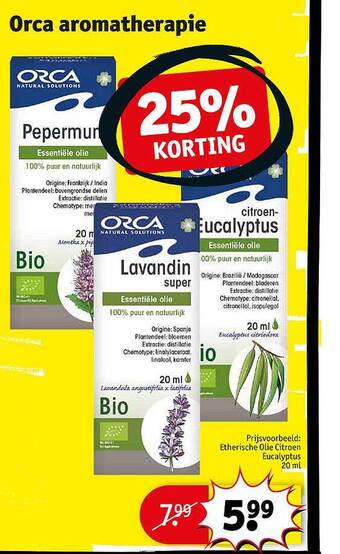 Kruidvat Orca aromatherapie aanbieding