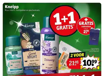 Kruidvat Kneipp 1+1 gratis aanbieding