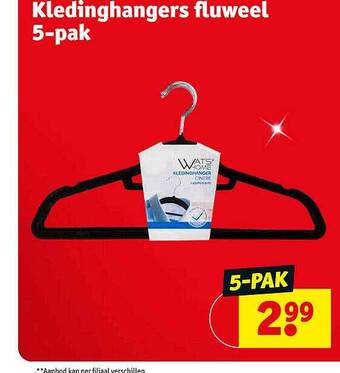 Kruidvat Kledinghangers fluweel 5-pak aanbieding