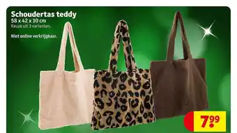 Kruidvat Schoudertas teddy 58x42x10 cm aanbieding