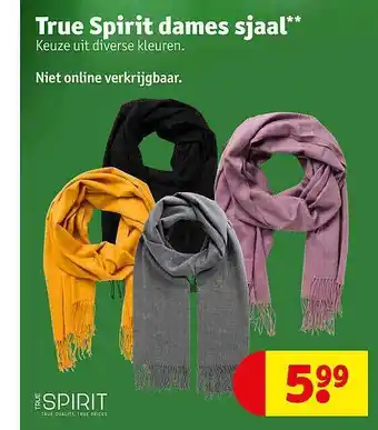 Kruidvat True spirit dames sjaal aanbieding