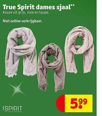 Kruidvat True spirit sjaal aanbieding