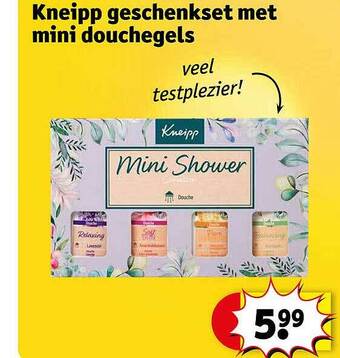 Kruidvat Kneipp geschenkset met mini douchegels aanbieding