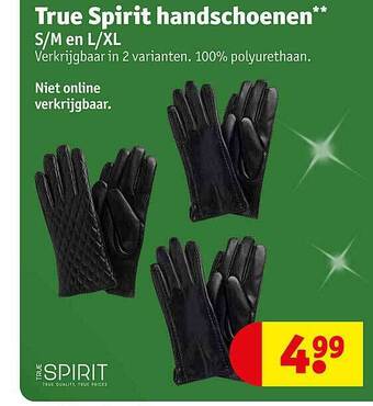 Kruidvat True spirit handschoenen aanbieding