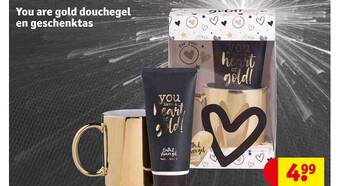 Kruidvat You are gold douchegel en geschenktas aanbieding