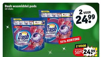 Kruidvat Dash wasmiddel pods aanbieding