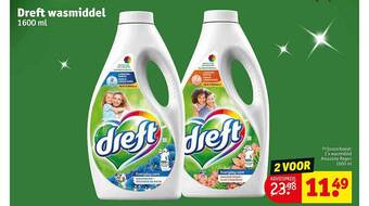 Kruidvat Dreft wasmiddel 1600ml aanbieding