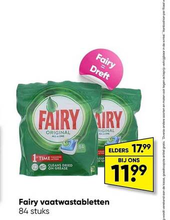Big Bazar Fairy vaatwastabletten aanbieding