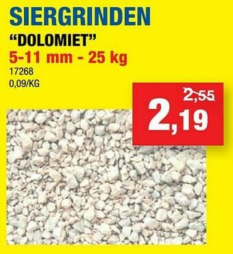 Hubo Siergrinden dolomiet aanbieding