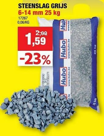 Hubo Steenslag grijs aanbieding