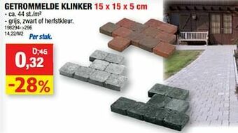 Hubo Getrommelde klinker aanbieding