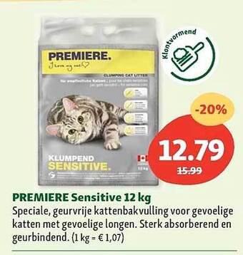 Maxi Zoo Première sensitive 12 kg aanbieding
