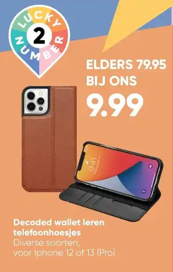 Decoded wallet leren telefoonhoesjes
