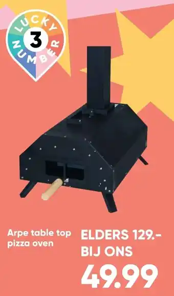Arpe table top pizza oven