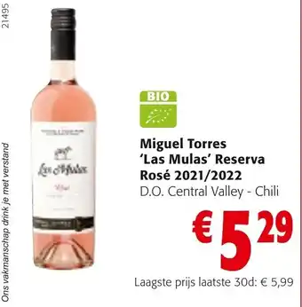 Colruyt Miguel Torres Las Mulas Reserva Rose 2021/2022 aanbieding