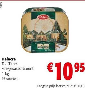 Colruyt Delacre tea time koekjesassortiment aanbieding