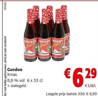Colruyt Gordon xmas 8,8% vol. aanbieding