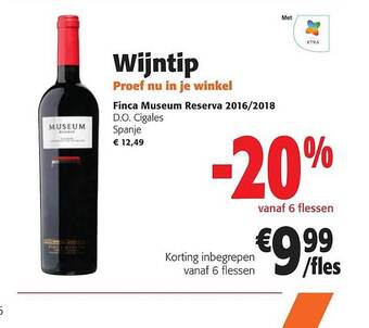 Colruyt Finca museum reserva 2016-2018 d.o. cigales spanje aanbieding